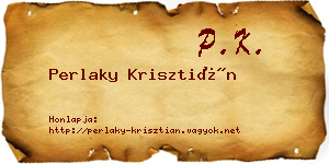 Perlaky Krisztián névjegykártya