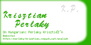 krisztian perlaky business card